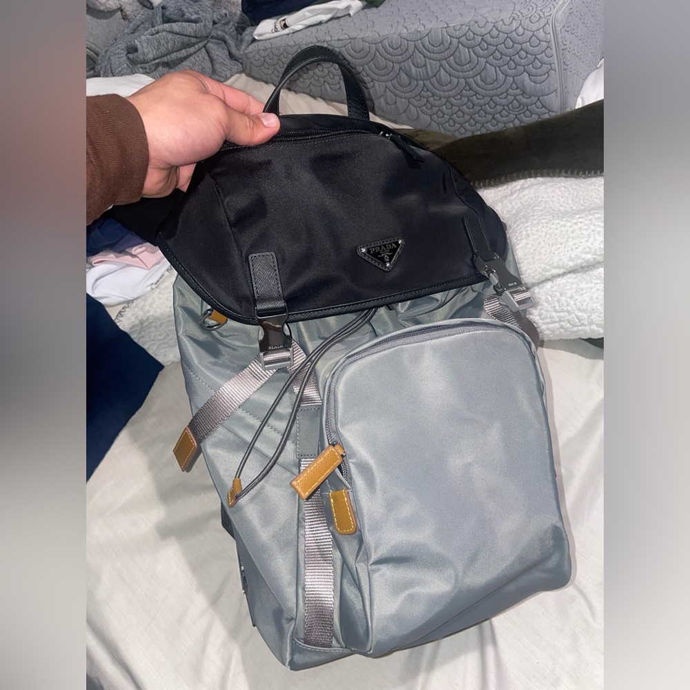 PRADA Re-Nylon and Saffiano leather back pack - Picture 7 of 10